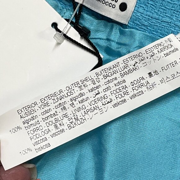 Zara Skort Womens L Blue Boucle‎ Knit Tweed Pleated Mini Preppy Office Siren - Picture 9 of 9